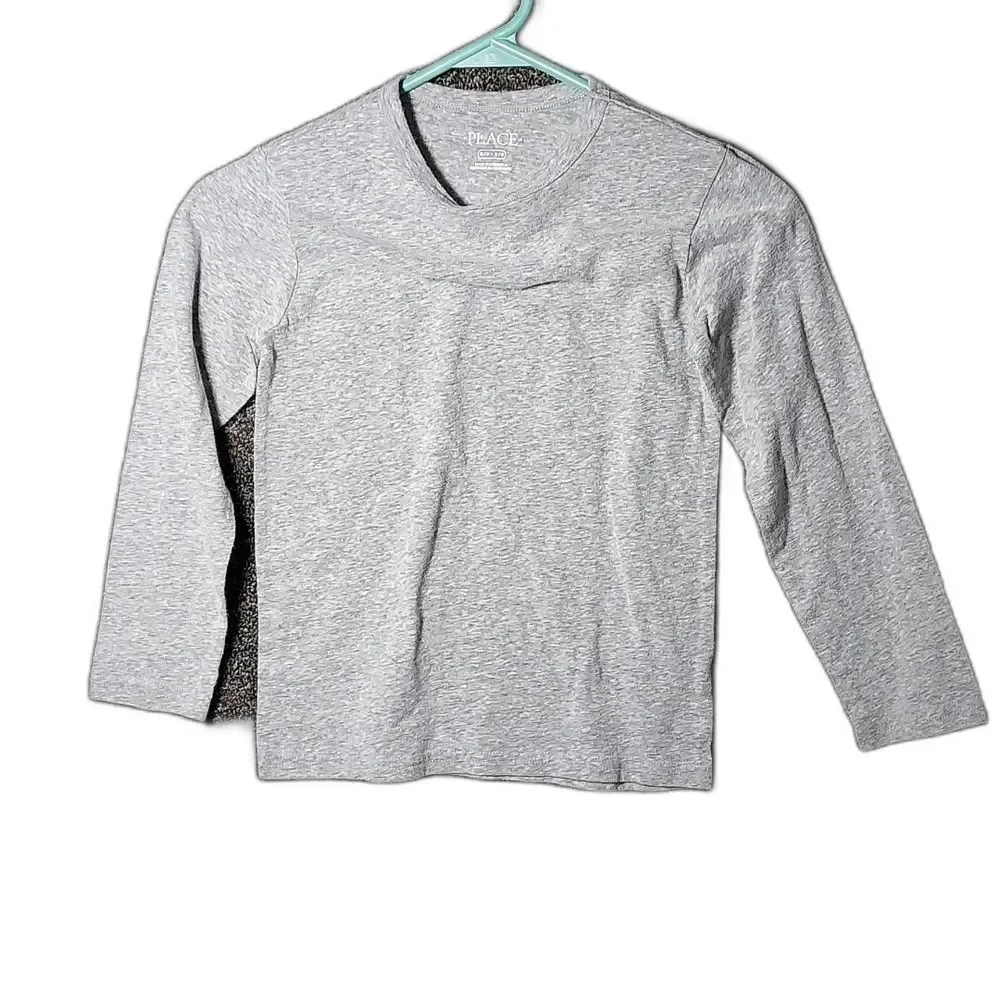 The Children's Place Gray Long Sleeve Tee Shirt T-Shirt Size Small 5/6